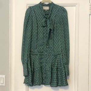 Alexis mini dress with pussybow